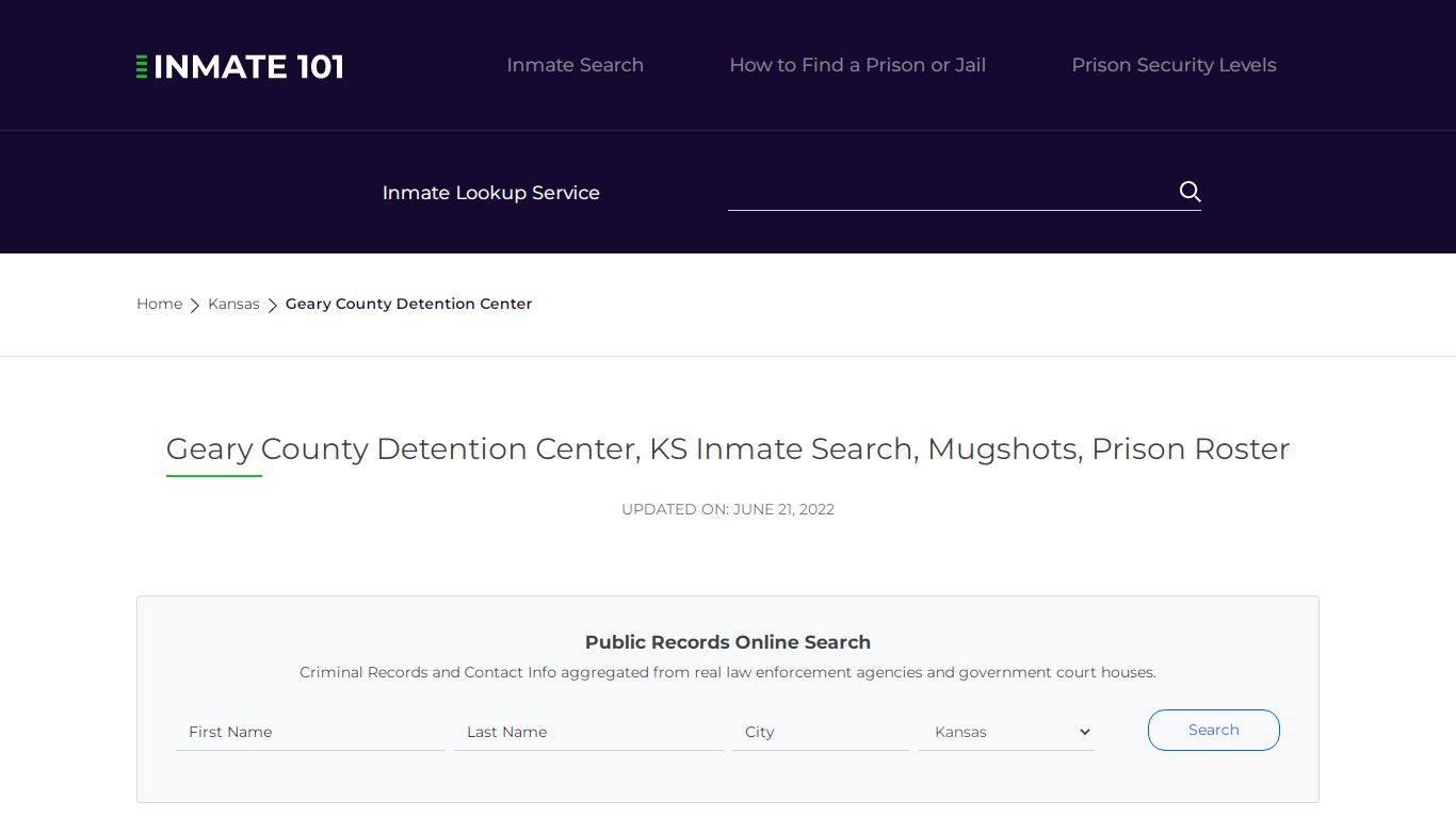 Geary County Detention Center, KS Inmate Search, Mugshots ...