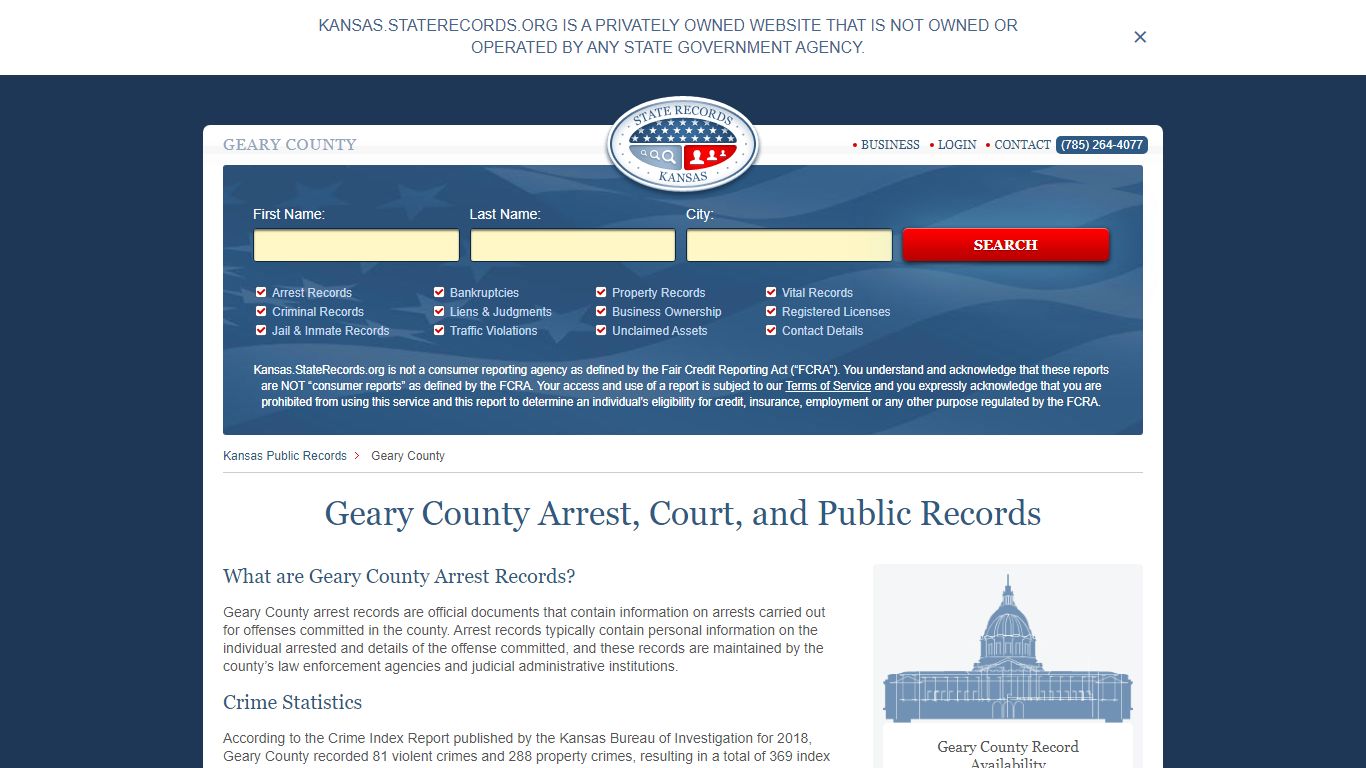 Geary County Arrest, Court, and Public Records